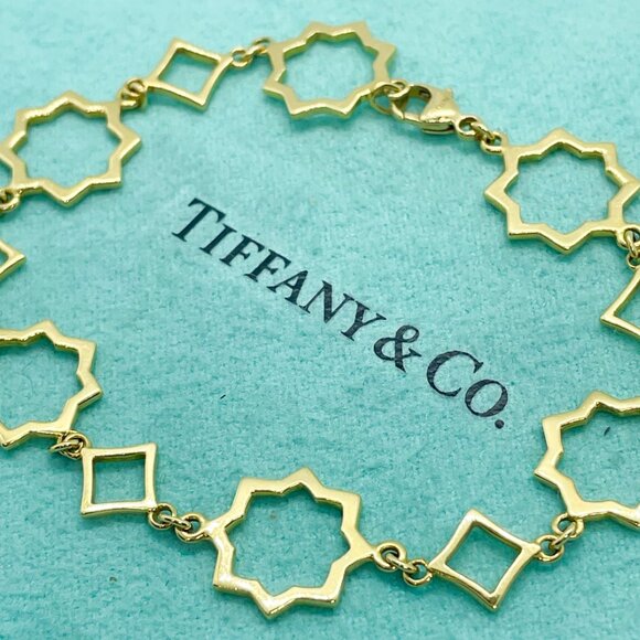 Tiffany & Co. 18K Yellow Gold Paloma Picasso Star Cutout Marrakesh Link Bracelet - Picture 10 of 12